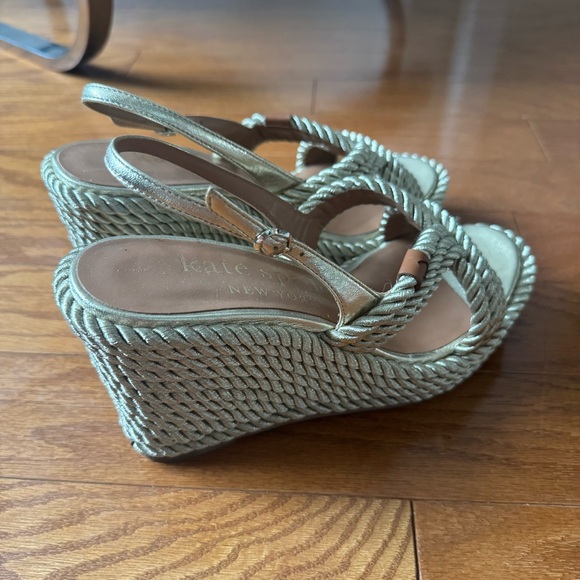 Kate Spade Gold Braided Rope Platforms - Picture 3 of 10